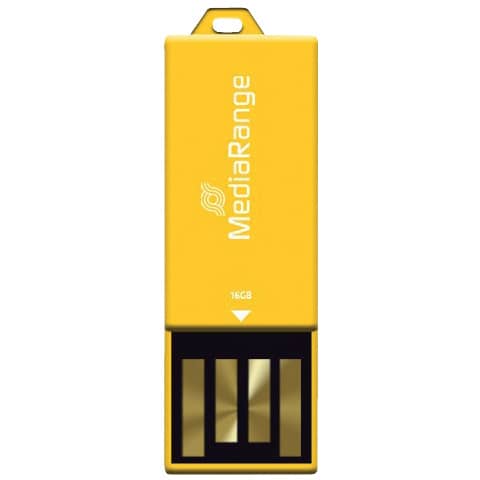 Chiavetta USB 2.0 nano - 16 Gb Media Range giallo MR976